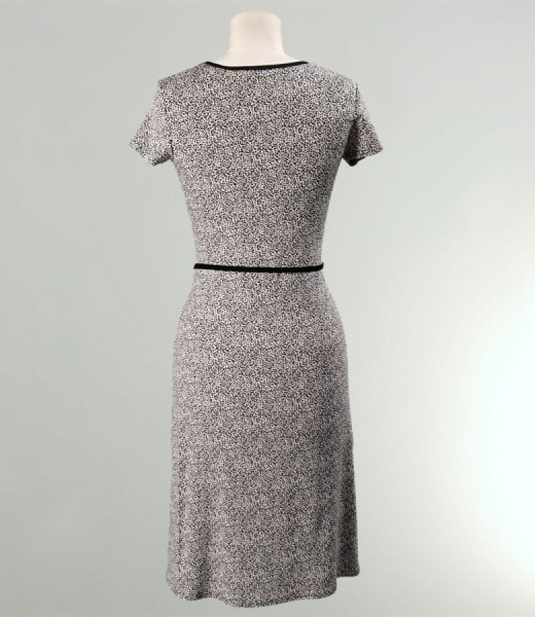 Rochie din jerse imprimat cu cordon