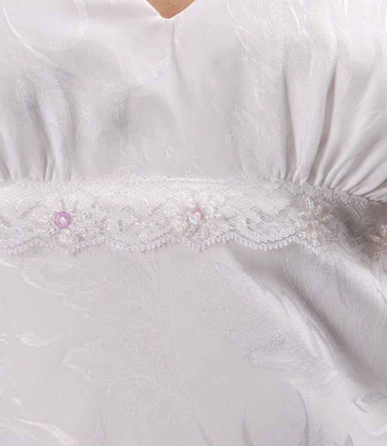 Rochie din viscoza brocart alba