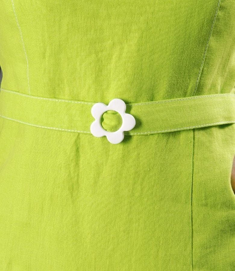 Rochie cu aripioare din in verde