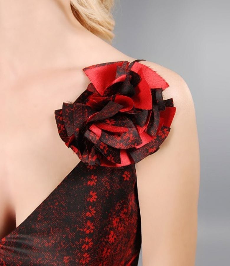 Rochie lunga din saten elastic cu bretele