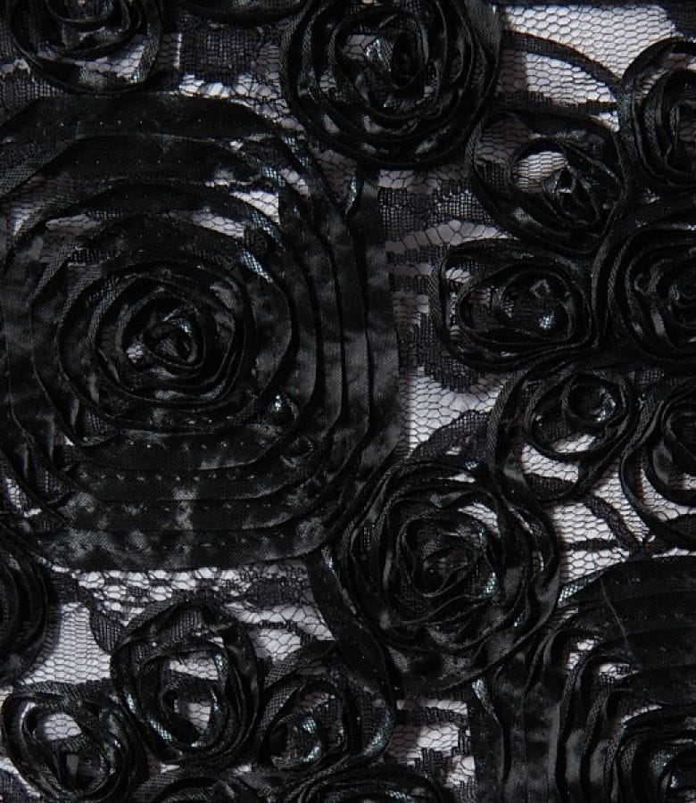 Rochie din saten si dantela cu cordon contrast