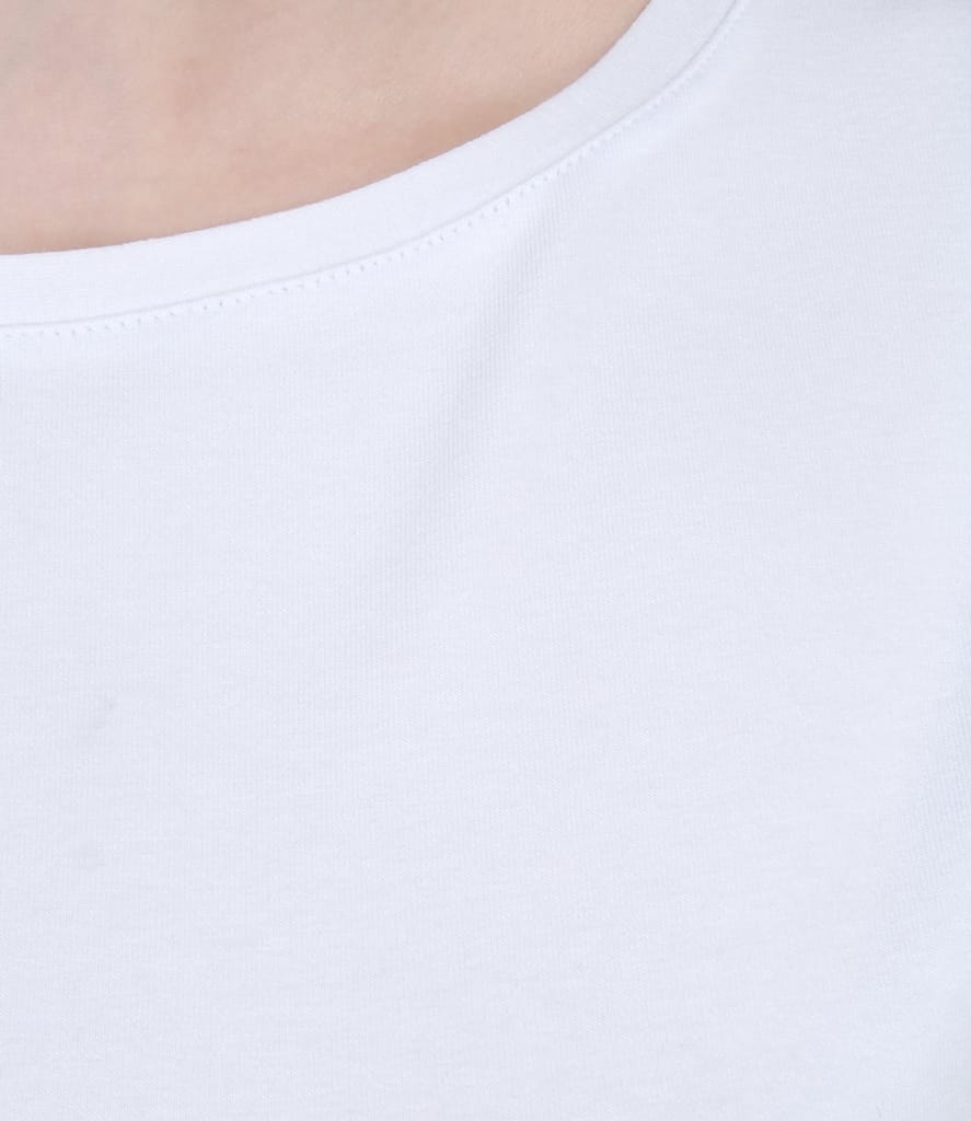 Tricou din jerse uni cu umeri cazuti