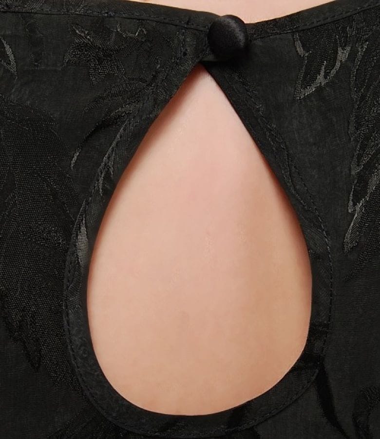 Bluza din viscoza brocart negru cu dantela