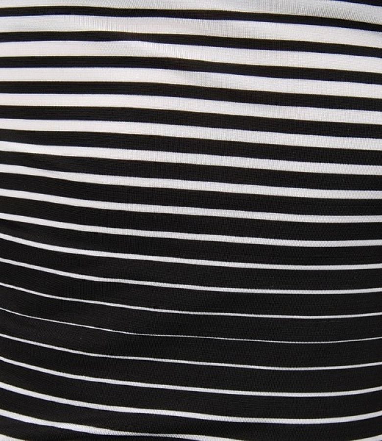 Tricou din jerse imprimat cu decolteu barcuta