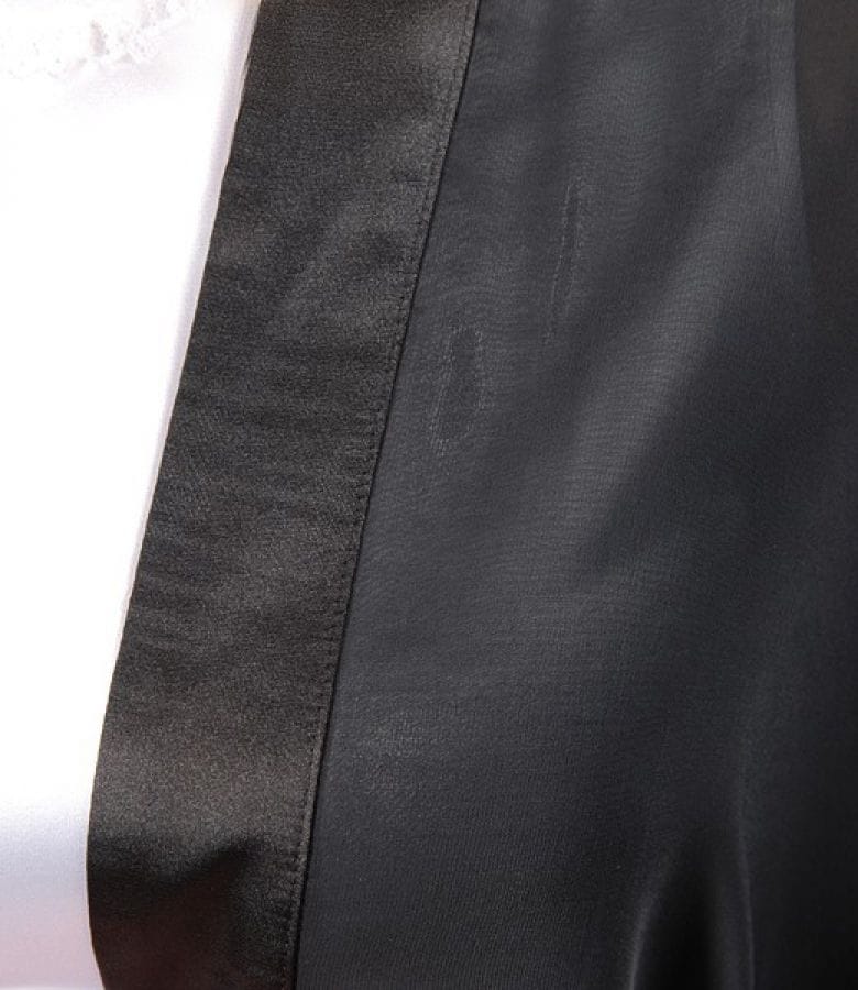 Bolero din voal negru cu garnitura din saten elastic