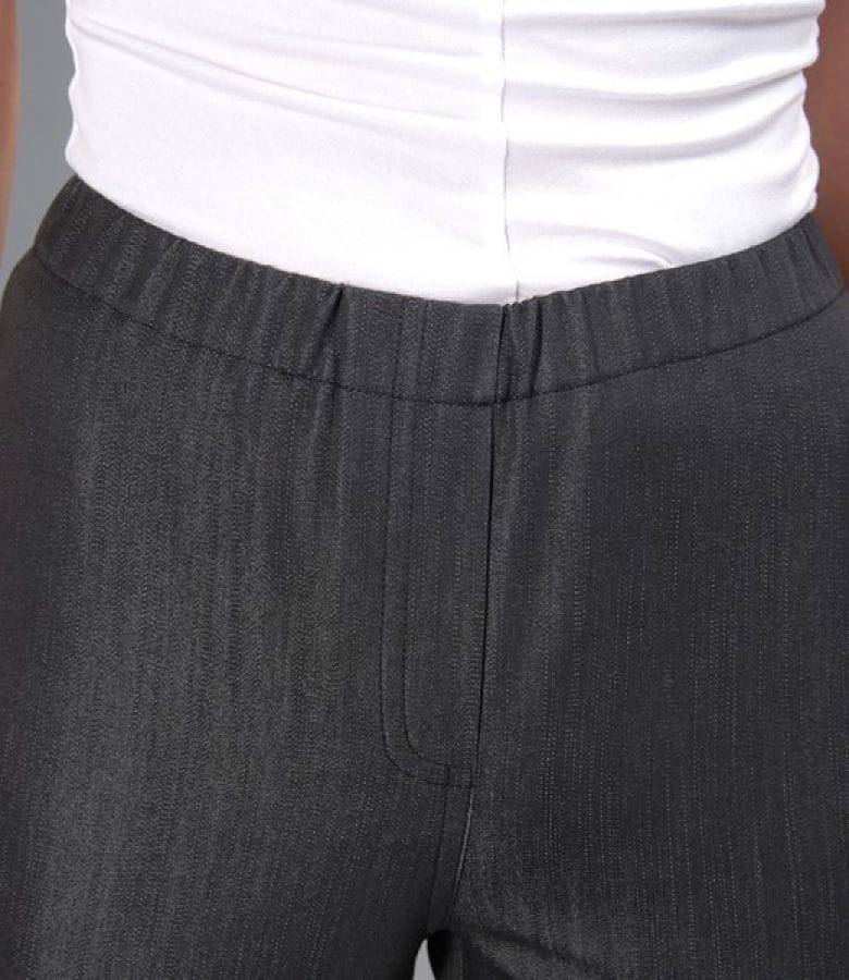 Pantaloni linie creion din bumbac elastic negru