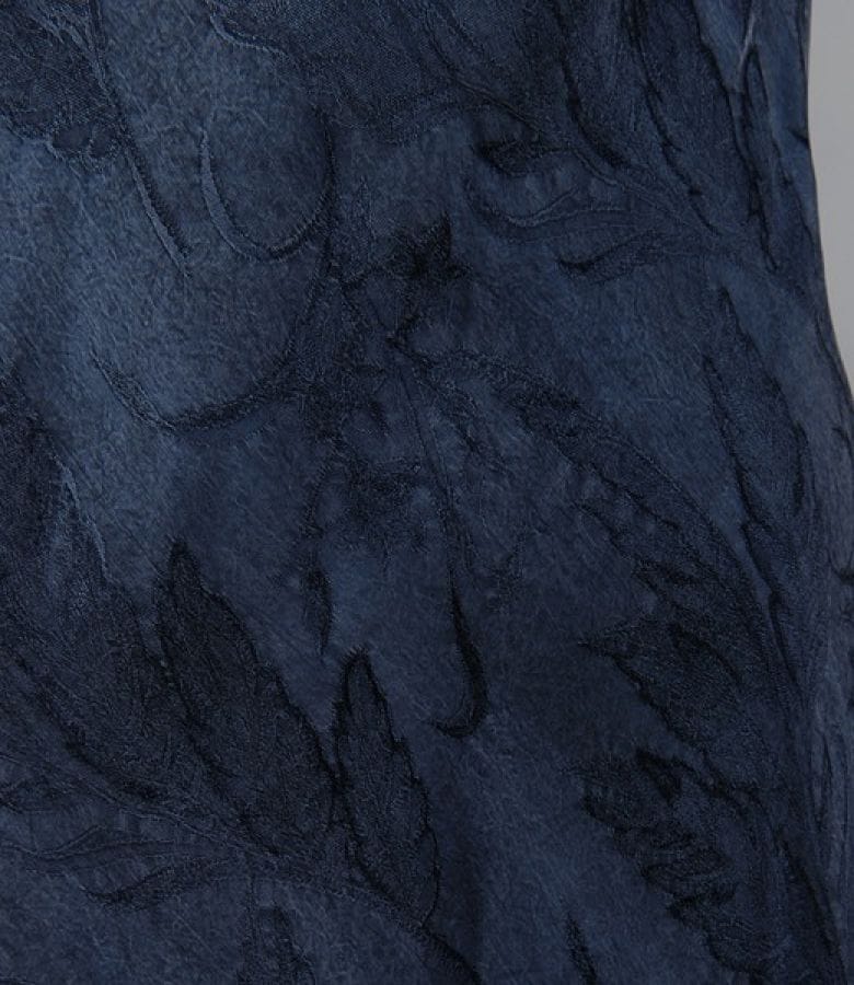 Rochie din viscoza brocart bleumarin