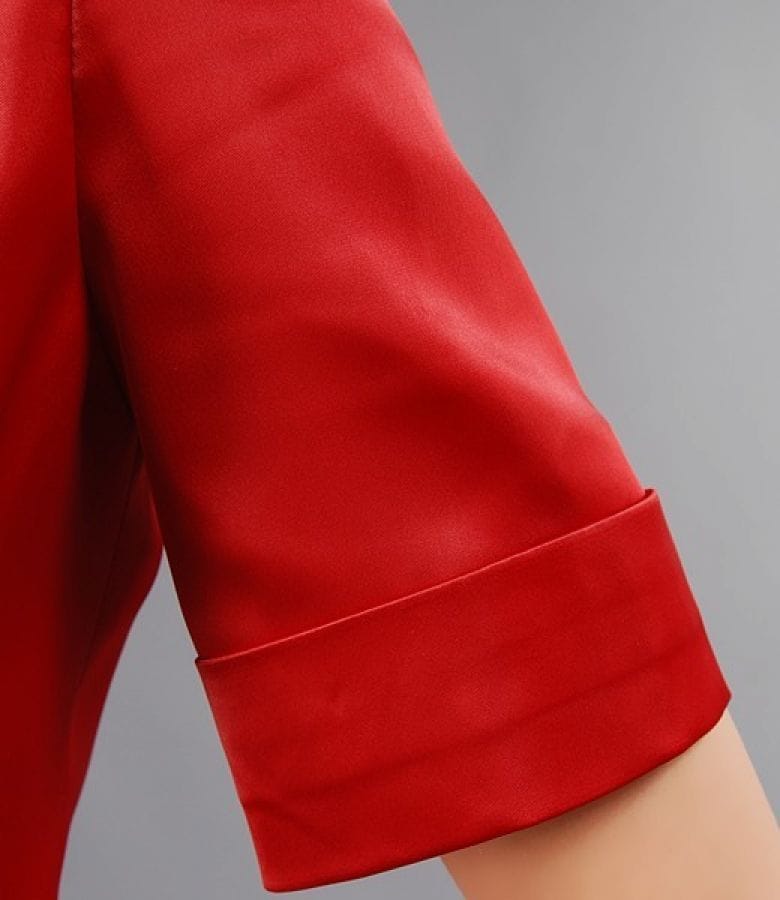 Bolero din saten rosu