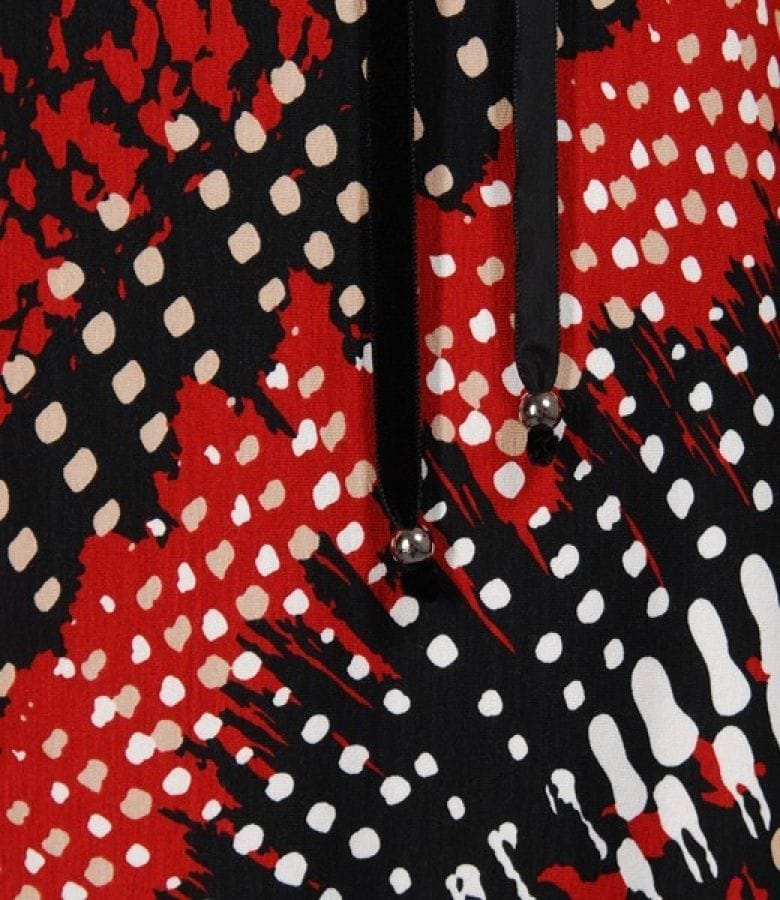 Rochie din jerse cu imprimeu geometric