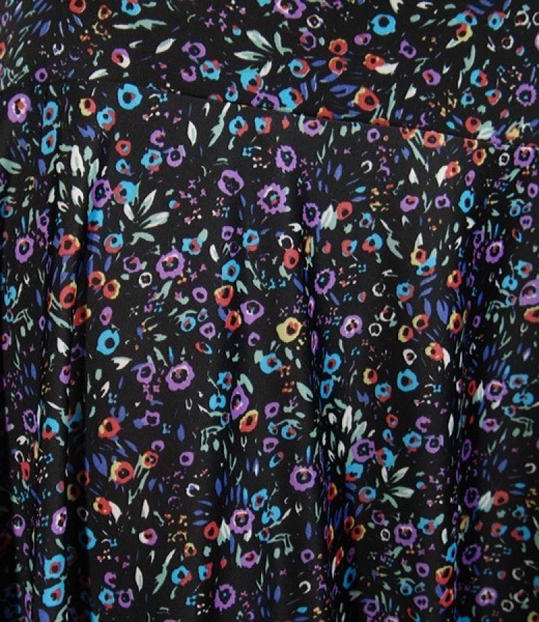 Rochie jerse imprimat cu volan