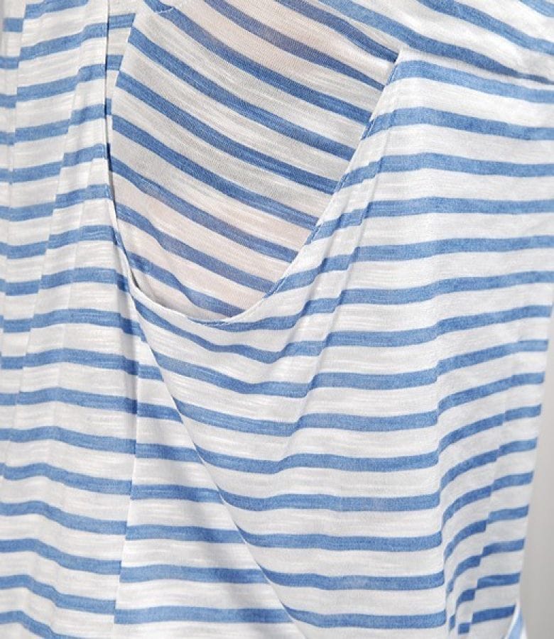 Tricou marinar din jerse cu dungi