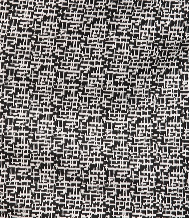 Fusta eleganta din tesatura elastica alb-negru