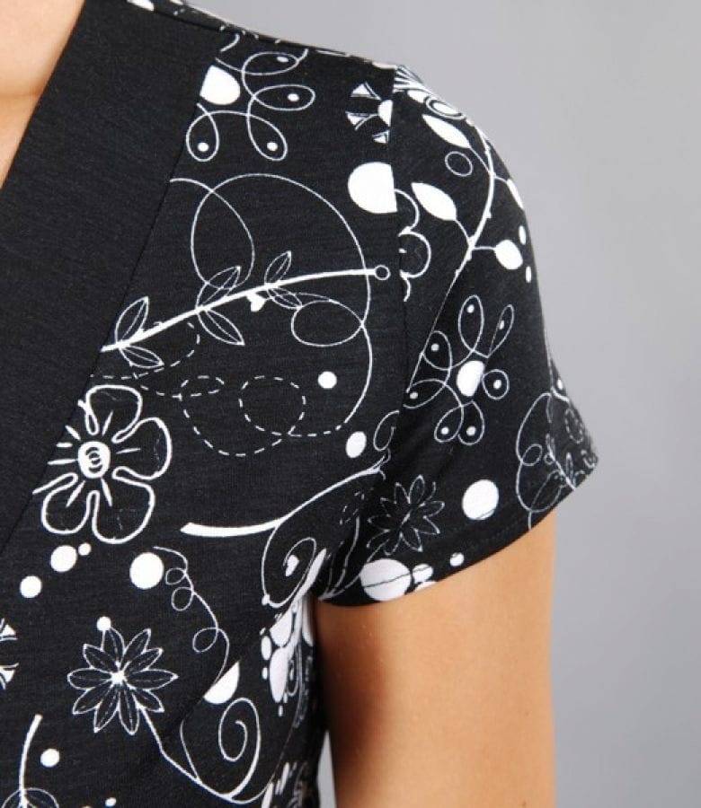Tricou din jerse imprimeu cu garnitura