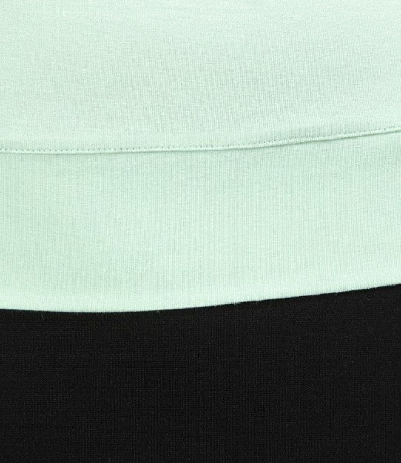 Tricou din jerse uni cu umeri cazuti