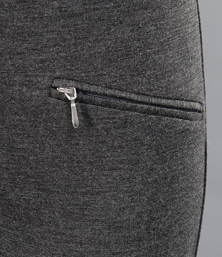 Pantaloni din jerse gros gri