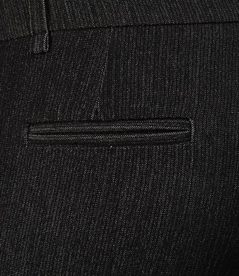 Pantaloni cu buzunare din tesatura elastica gri