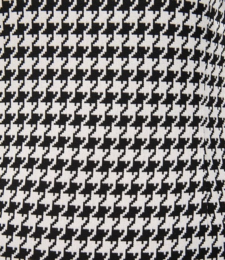 Rochie eleganta din tesatura elastica alb-negru