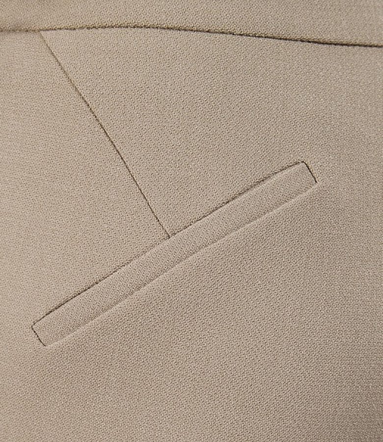 Pantaloni din lana virgina elastica cu cordon lat