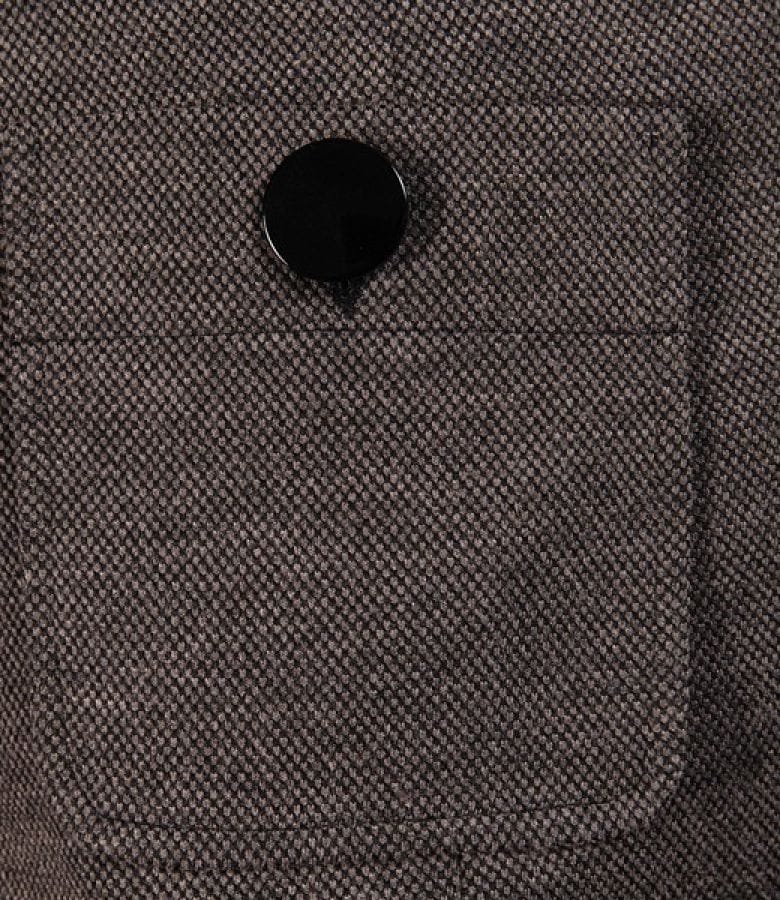 Sacou din jerse elastic gros maro cu buzunare