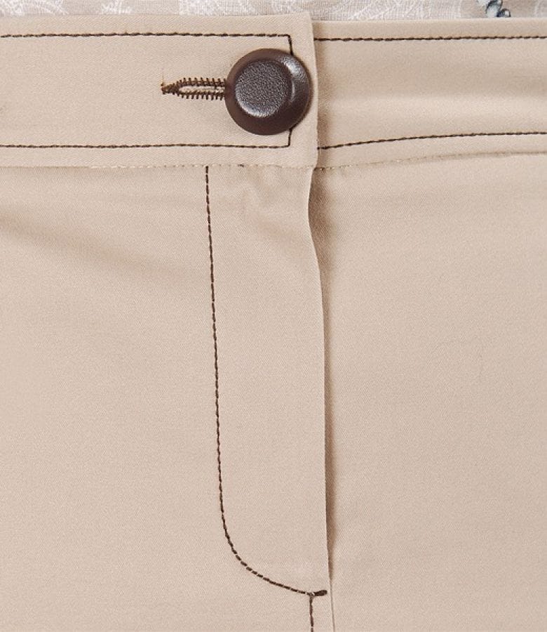 Fusta din bumbac elastic cu tighele in ton si buzunare