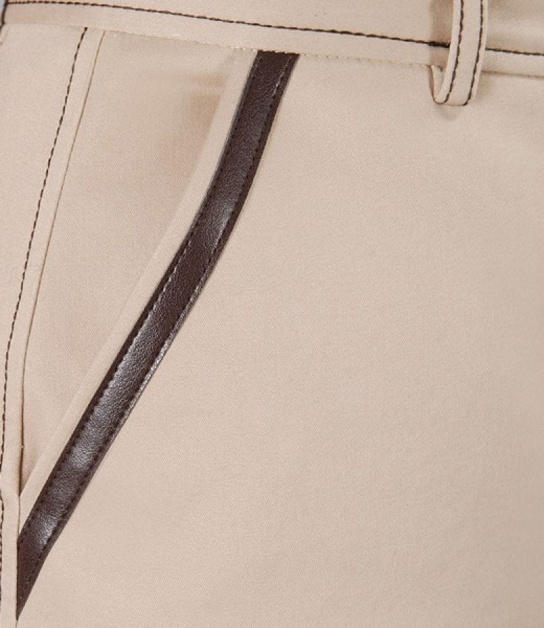 Fusta din bumbac elastic cu tighele in ton si buzunare
