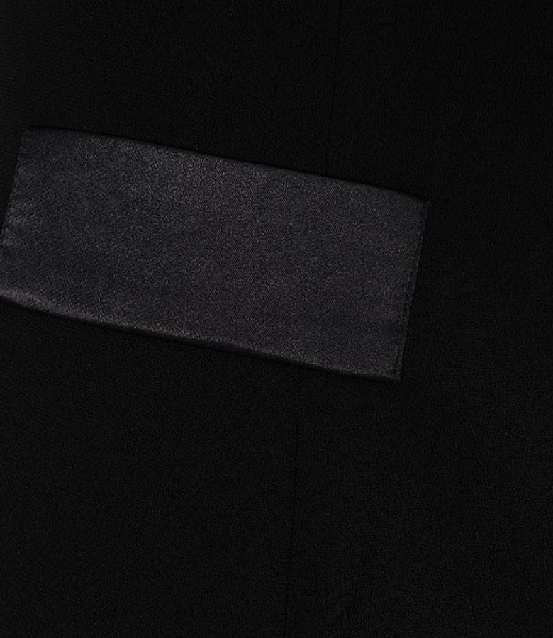 Sacou elegant cu garnitura saten