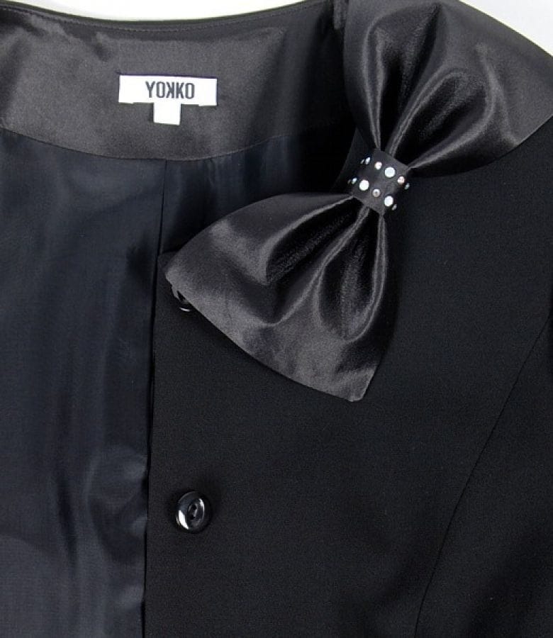 Sacou elegant cu garnitura saten