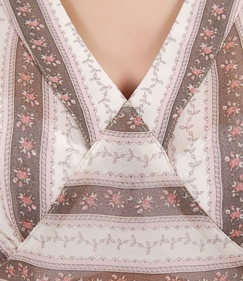 Bluza din voal imprimat cu funda
