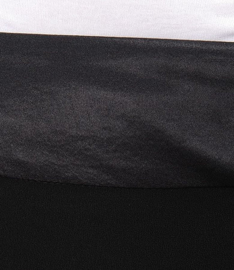 Pantaloni eleganti cu garnitura saten