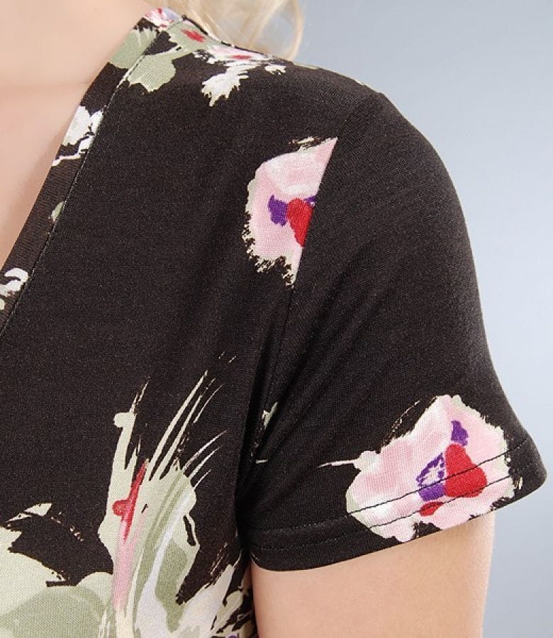 Rochie din jerse cu imprimeu floral