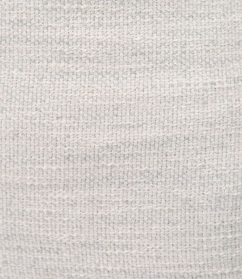 Fusta eleganta din bucle de bumbac ecru-gri cu fir de efect