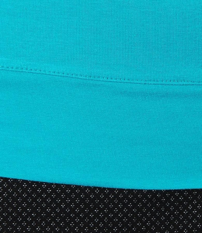 Tricou din jerse uni cu umeri cazuti