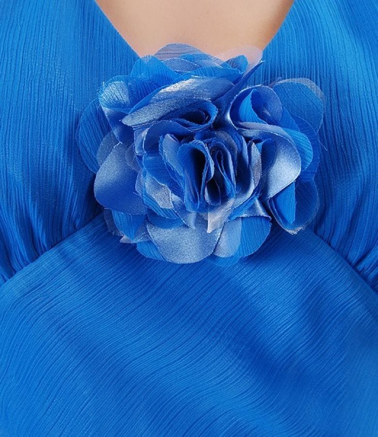 Rochie din voal creponat cu floare