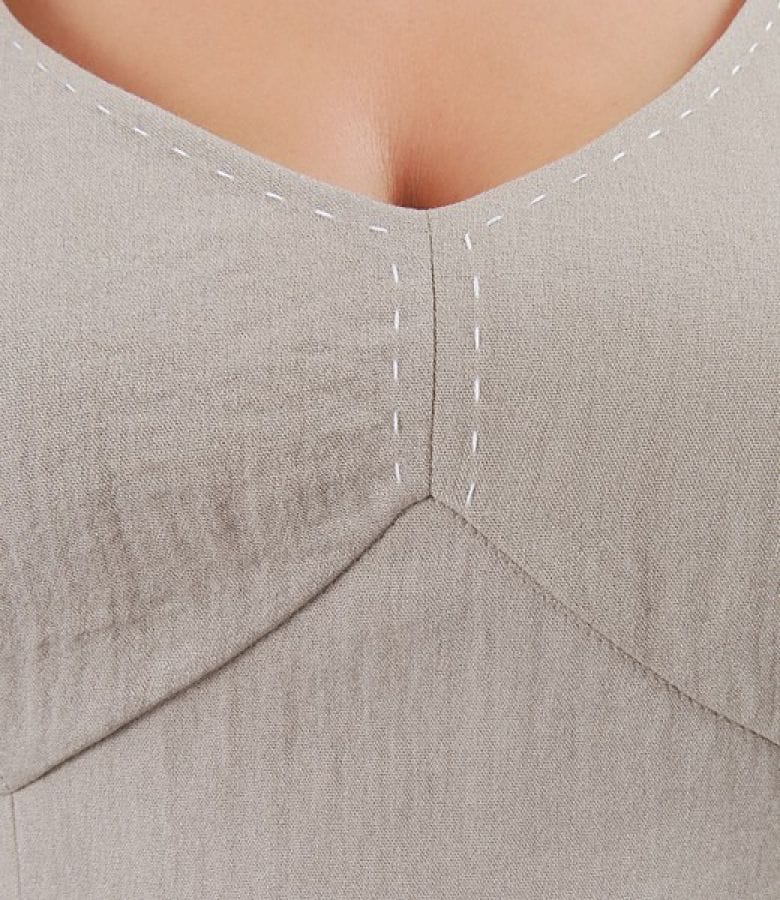 Rochie din viscoza creponata bej