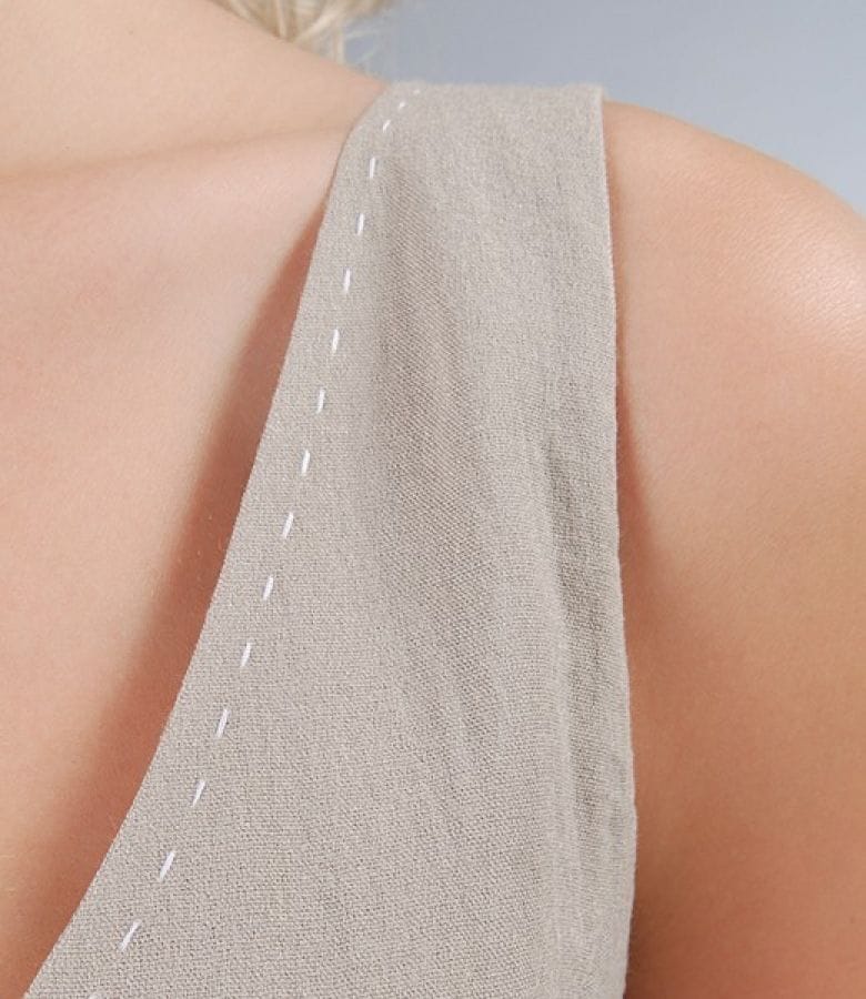 Rochie din viscoza creponata bej