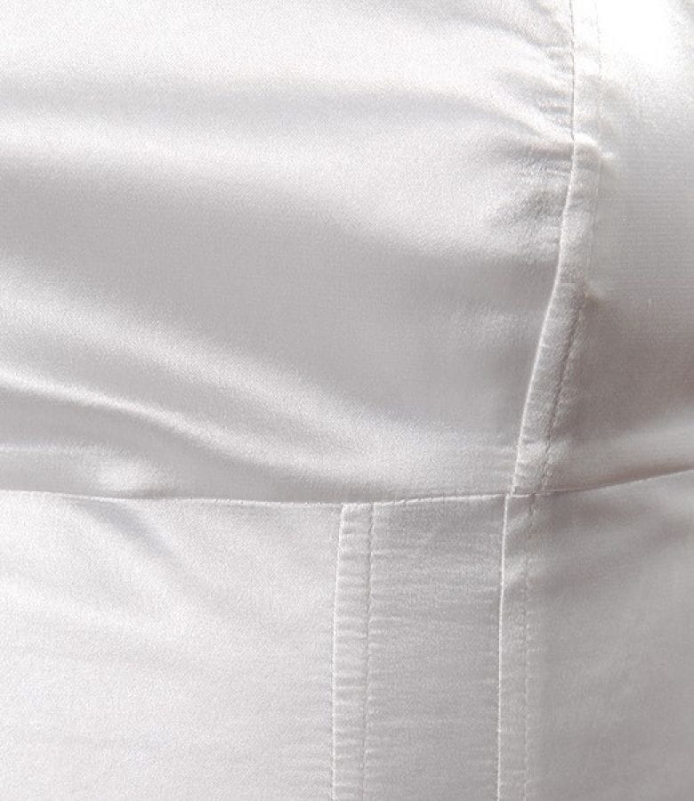Corset din saten elastic alb