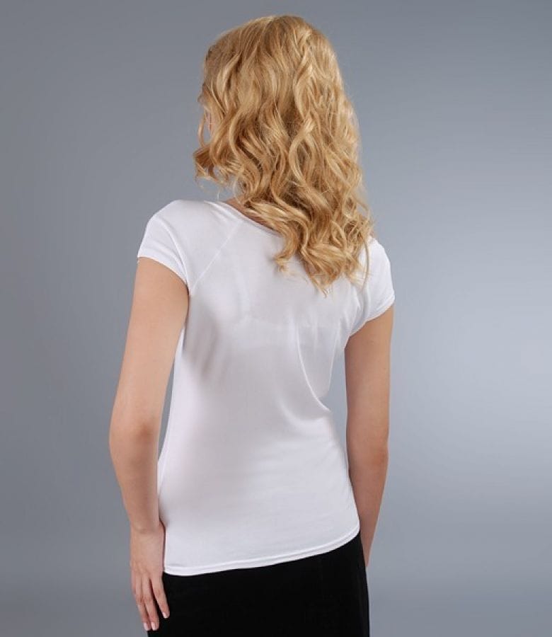 Tricou din jerse uni cu maneci raglan