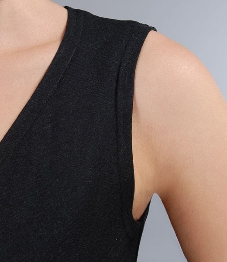 Rochie jerse imprimat cu nod pe bust