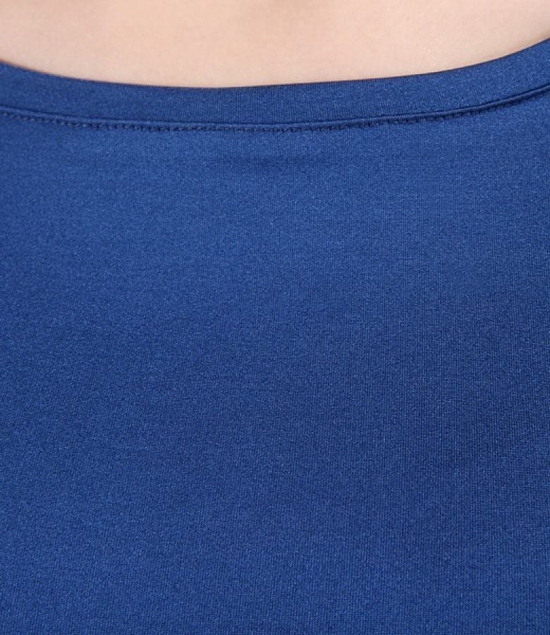 Tricou din jerse satinat cu maneci scurte