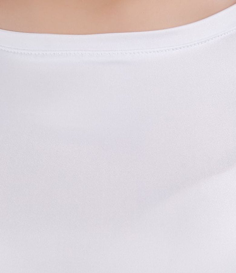 Tricou din jerse satinat cu maneci scurte