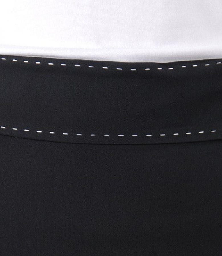 Fusta office neagra cu talie inalta