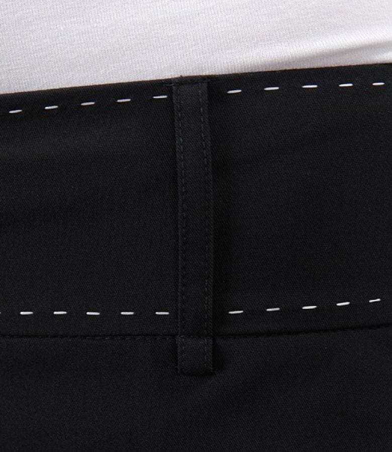 Pantaloni office negri cu buzunare