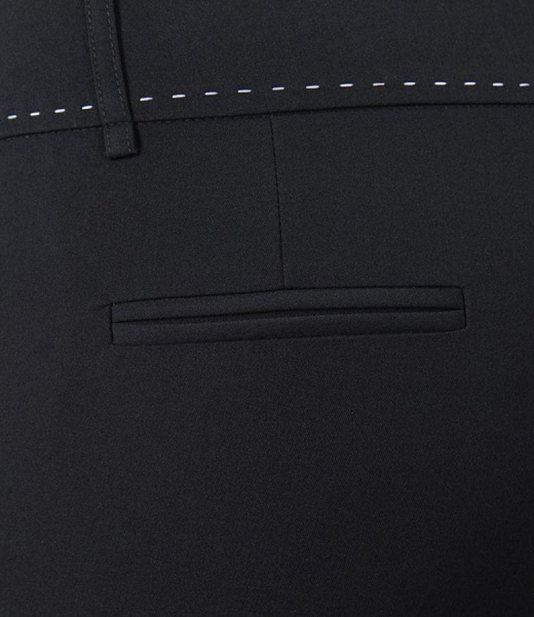 Pantaloni office negri cu buzunare