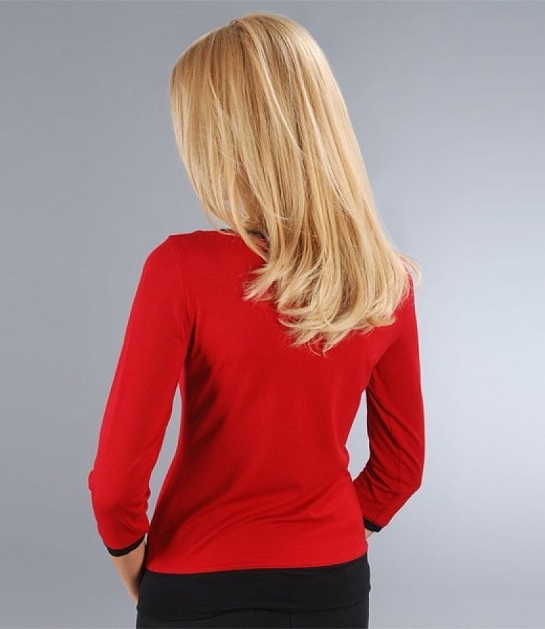 Tricou cu garnitura si floare catifea