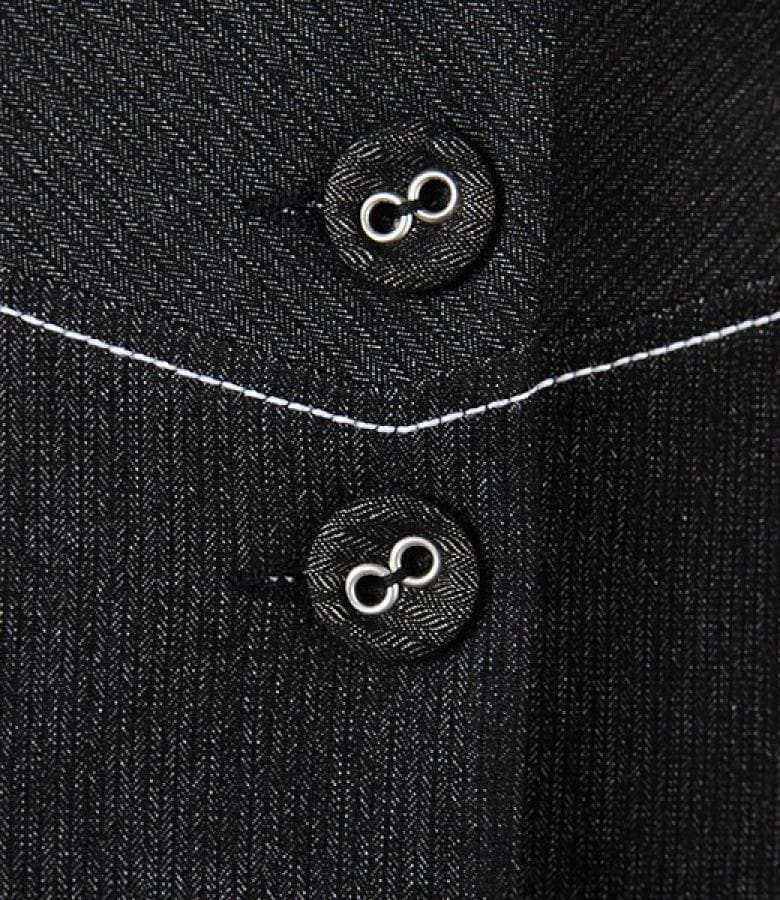 Sacou gri cu tighele contrast