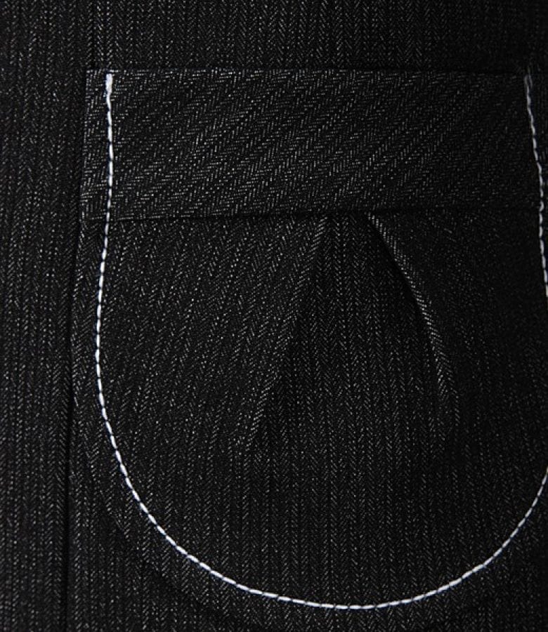 Sacou gri cu tighele contrast