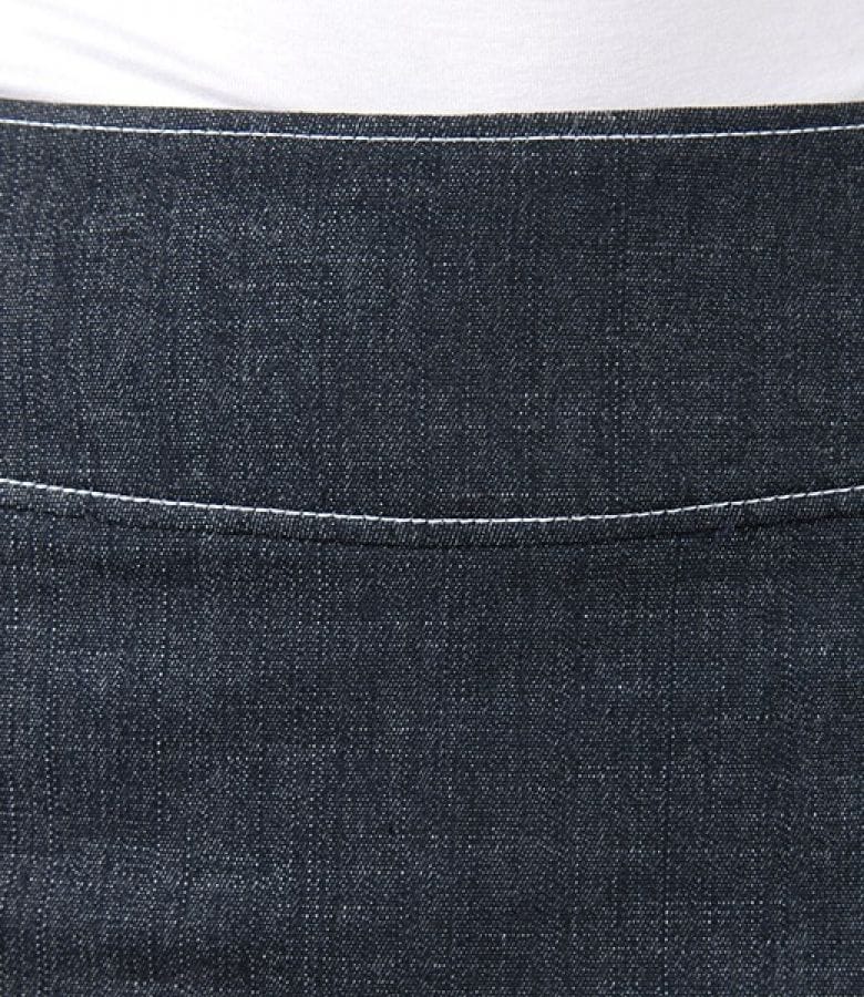 Fusta cu cordon lat din bumbac elastic bleumarin