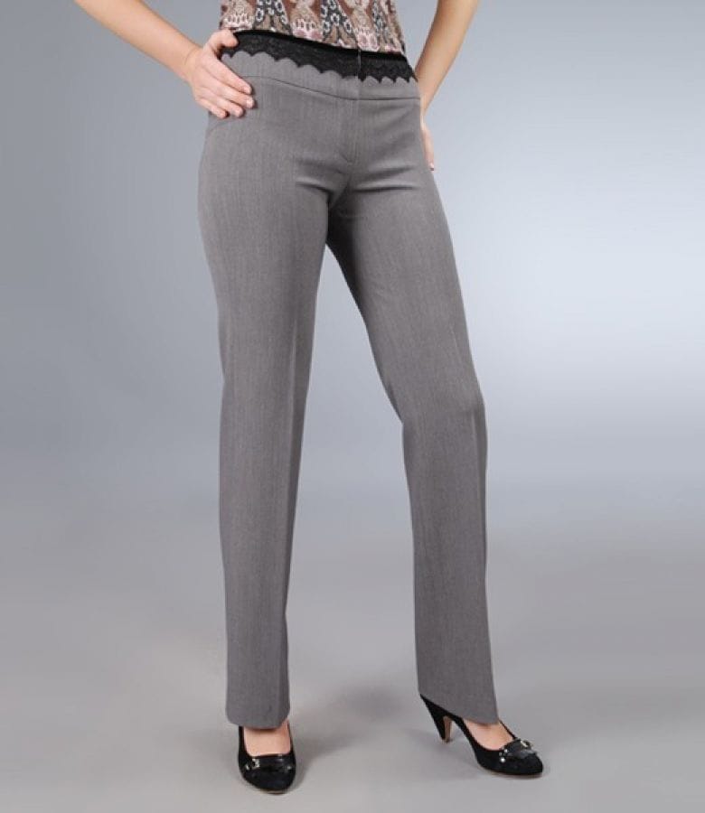 Pantaloni cu garnitura catifea si dantela
