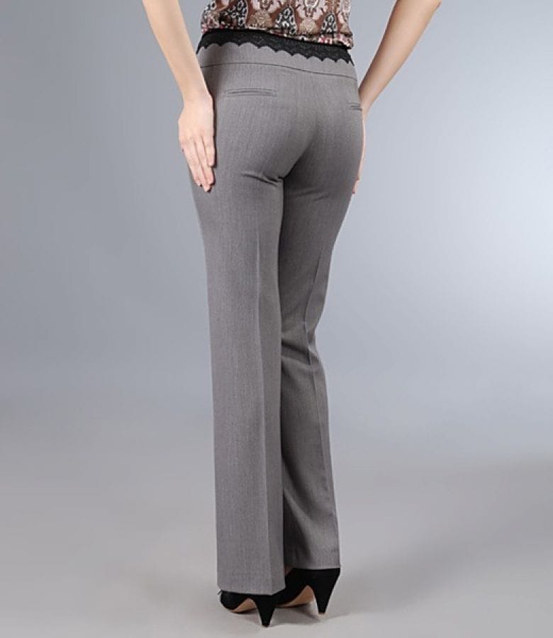 Pantaloni cu garnitura catifea si dantela