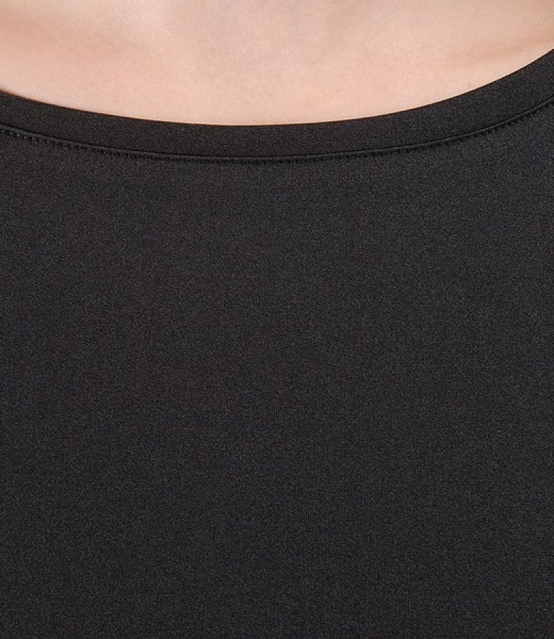 Tricou din jerse satinat cu maneci scurte